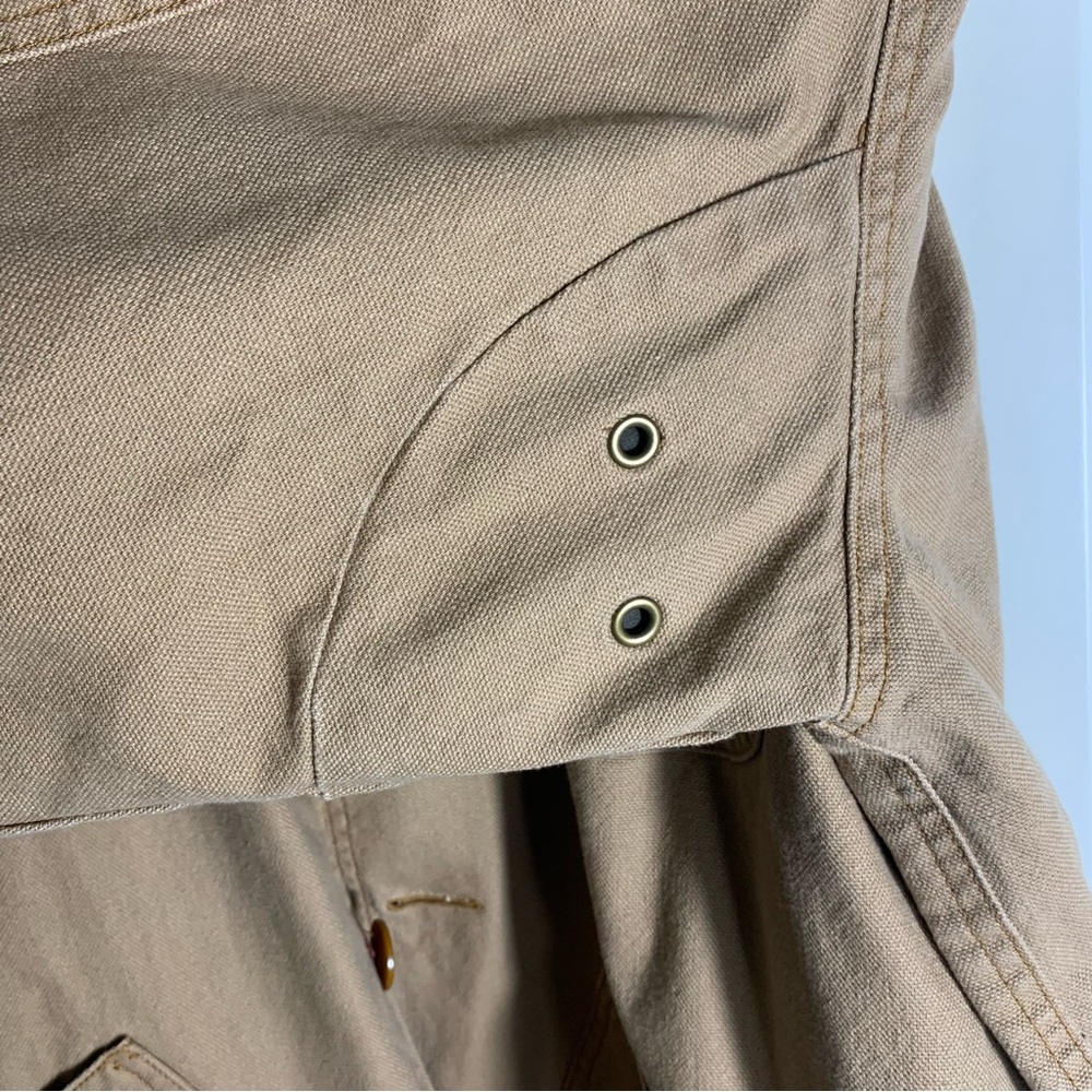 L.L. Bean Men's XL Tan Barn Jacket with Green Collar - Picture 12 of 14